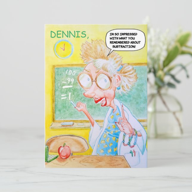 Personalised Birthday Thank You Card (Standing Front)