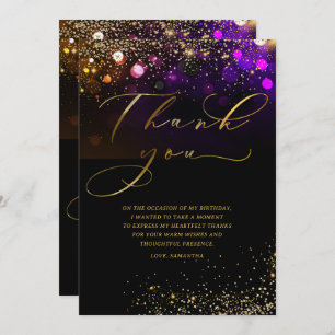 Personalised  Birthday Thank You Cards for Adults