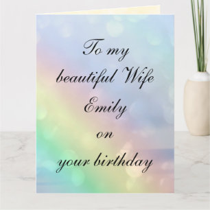 Personalised Birthday Wife design Card
