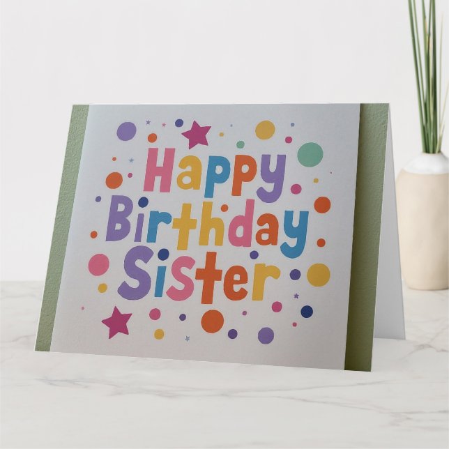 Personalised Birthday Wishes for Your Sister Card (Front)