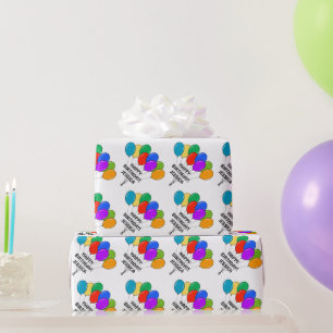 Personalised Birthday wrapping paper with balloons