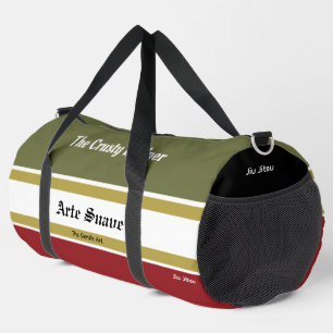Personalised BJJ Arte Suave Jiu Jitsu Red Green Duffle Bag
