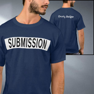 Personalised BJJ Jiu Jitsu Submission Blue T-Shirt