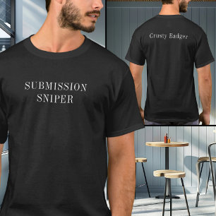 Personalised BJJ Jiu Jitsu Submission Sniper Black T-Shirt