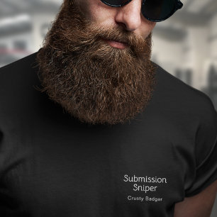 Personalised BJJ Jiu Jitsu Submission Sniper Black T-Shirt