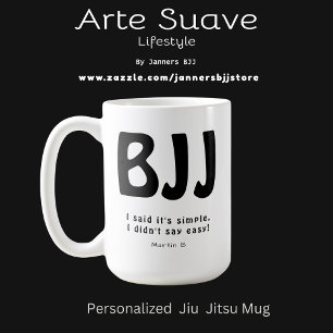 Personalised BJJ Simple Not Easy Jiu Jitsu Coffee Mug