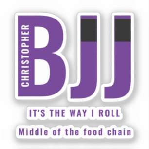 Personalised BJJ Way I Roll Jiu Jitsu Purple Belt