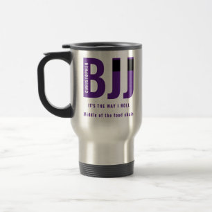 Personalised BJJ Way I Roll Jiu Jitsu Purple Belt Travel Mug