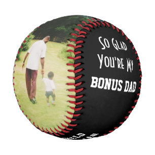 Personalised Black 2 Photo BONUS DAD  Baseball