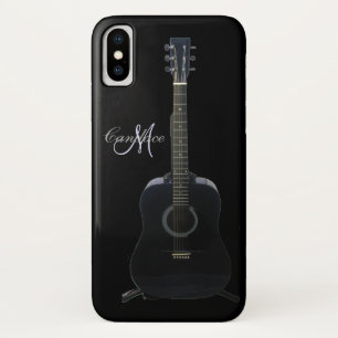 Personalised Black Acoustic Guitar Music Case