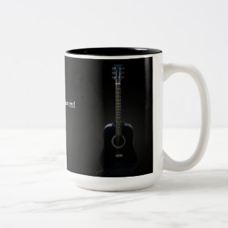 Personalised Black Acoustic Guitar Music Mug