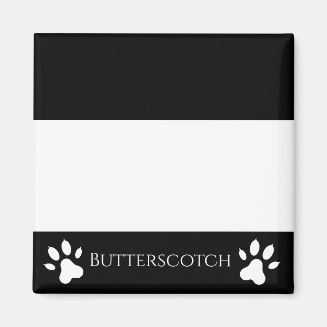 Personalised Black Add-a-Cat Photo  Magnet (Front)