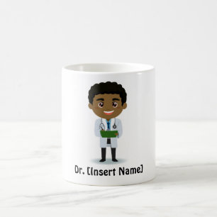 Personalised Black / African Male Doctor / Medical Coffee Mug