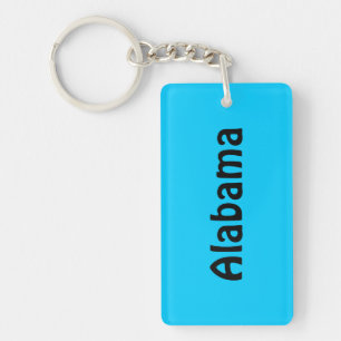 Personalised Black and Aqua Blue Key Ring
