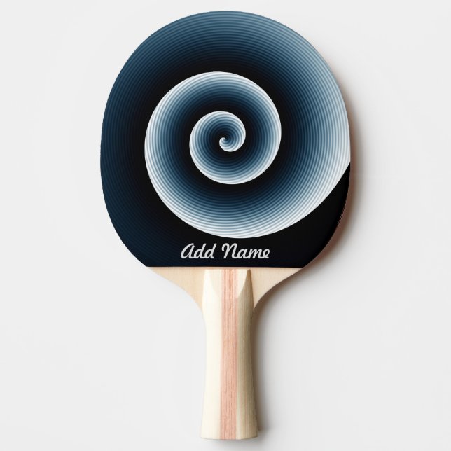 Personalised Black and Blue Cool Pattern   Ping Pong Paddle (Front)