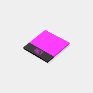 Personalised Black and Fuchsia Post-it Notes