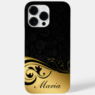 Personalised Black and Gold Case-Mate iPhone 14 Pro Max Case