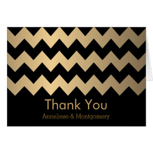 Personalised Black and Gold Chevron - Blank