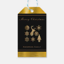 Personalised black and gold Christmas