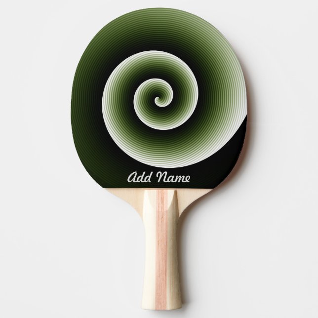 Personalised Black and Green Cool Pattern   Ping Pong Paddle (Front)