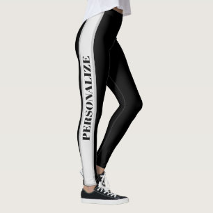 Personalised Black And  Grey Leggings 