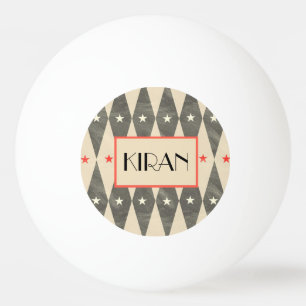 Personalised Black and Red Casino Ping Pong Ball