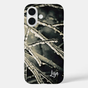 Personalised Black and White Branches iPhone Case