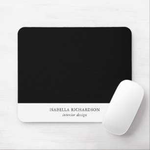 Personalised Black And White Colour Block Mouse Mat