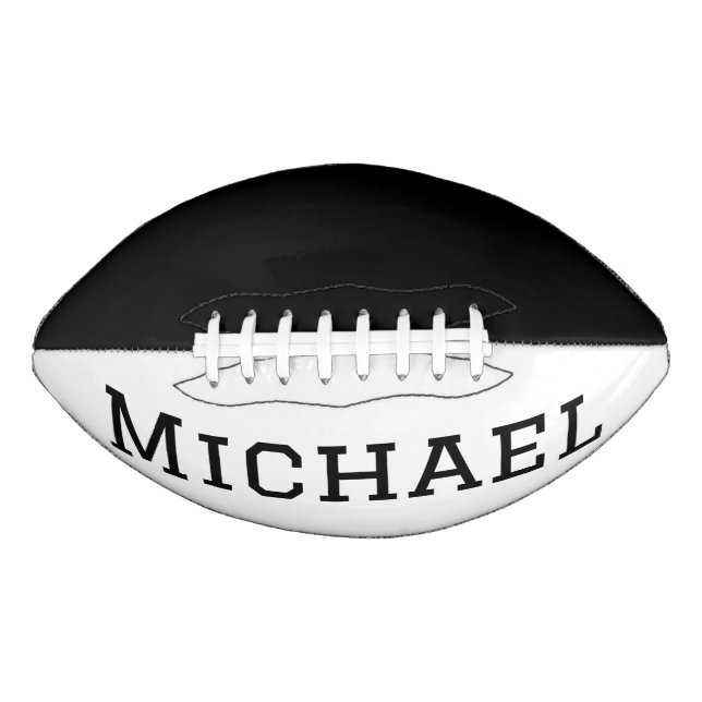 Personalised Black and White  Football American Football (Front)