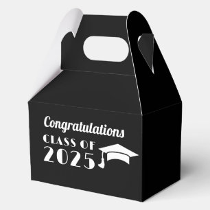 Personalised Black and White Graduation Favour Box
