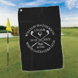 Personalised Black And White Hole in One Golf Towel<br><div class="desc">Personalise the name,  location hole number and date to create a great keepsake to celebrate that fantastic hole in one. Designed by Thisisnotme©</div>