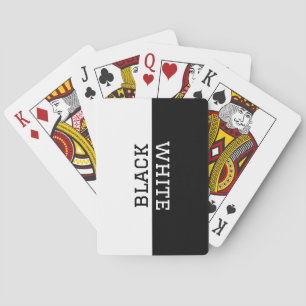 Personalised Black and White Mirror Text Elegant Playing Cards