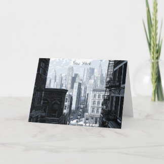 Personalised Black and White New York NYC card