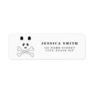 Personalised Black and White Pirate panda