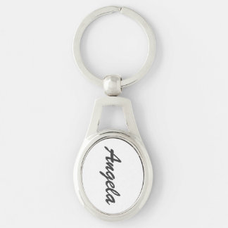 Personalised Black and White Polka Dots Key Ring
