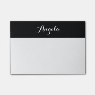 Personalised Black and White Post-it Notes