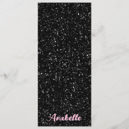 Personalised Black and White Specks Bookmark