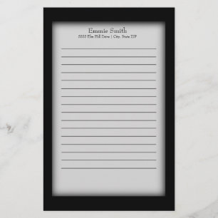 Personalised Black and White Stationery