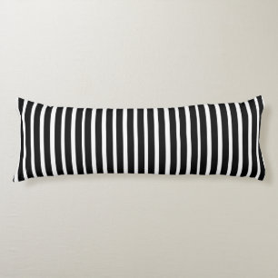 Personalised Black and White Stripes  Body Cushion