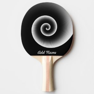 Personalised Black and White Stylish Pattern Ping Pong Paddle