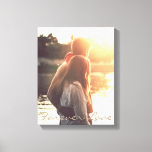 Personalised black and white vertical photo canvas print