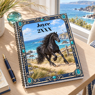 Personalised Black Andalusian Coastal Horse Planner