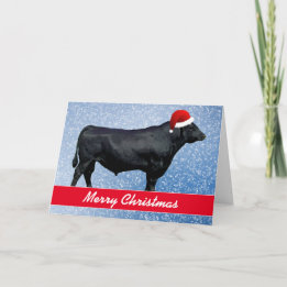 Personalised Black Angus and Snow Card