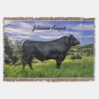 Personalised Black Angus Throw Blanket