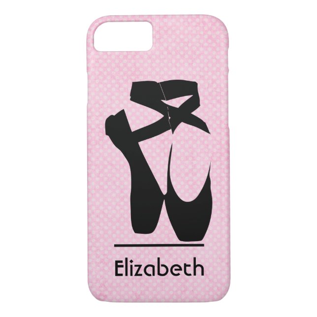 Personalised Black Ballet Shoes En Pointe Case-Mate iPhone Case (Back)