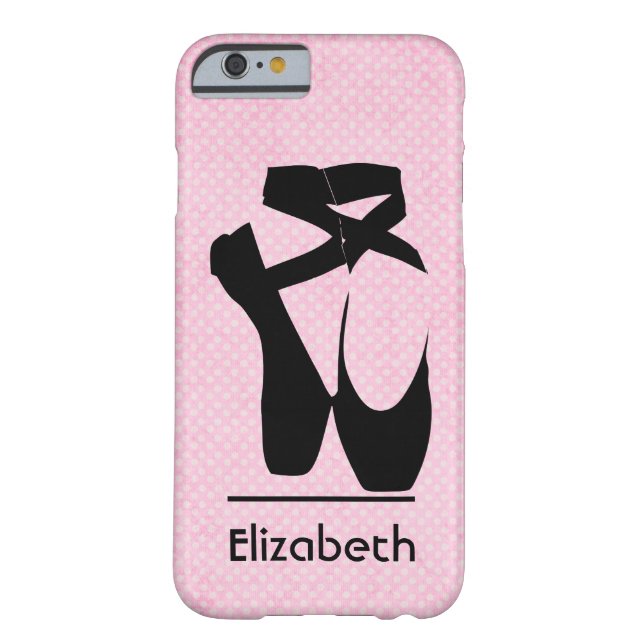 Personalised Black Ballet Shoes En Pointe Case-Mate iPhone Case (Back)