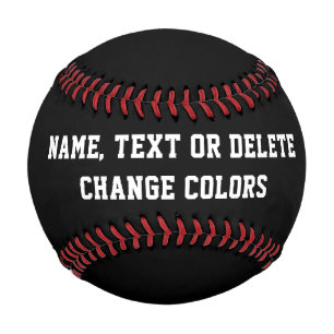 Personalised, Black Baseball or Change COLORS
