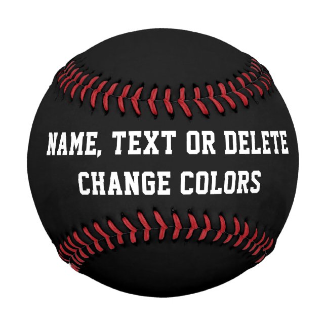 Personalised, Black Baseball or Change COLORS (Front)