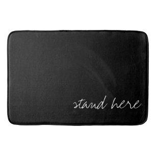 Personalised Black Bath Mat
