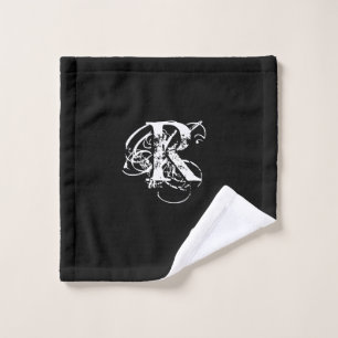 Personalised Black Bath Towel Set